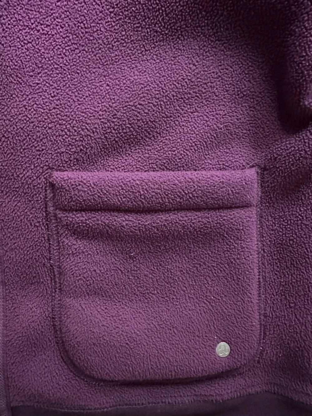 Zella Girl Kids Plush Hooded Zip Reversible Jacket - Plum - Picture 7 of 8